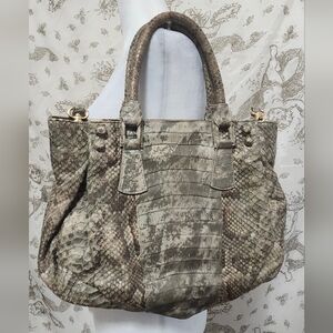 Carlos falchi vintage snake skin satchel crossbody bag